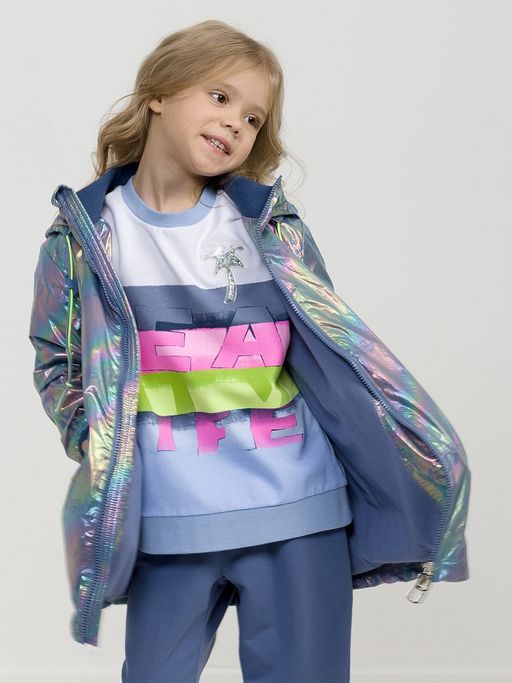 PELICAN, плащ для девочек, Синий  фото 2