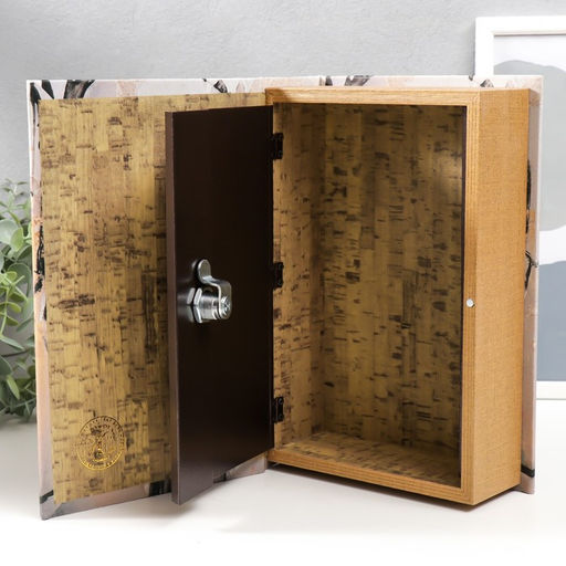 Шкатулка книга - сейф «Портрет девушки. Золото», дерево, кожзам, 27×18×7 см