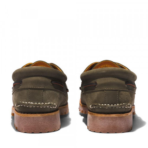 Мужские мокасины Timberland Authentics 3 Eye Classic зеленые  фото 5