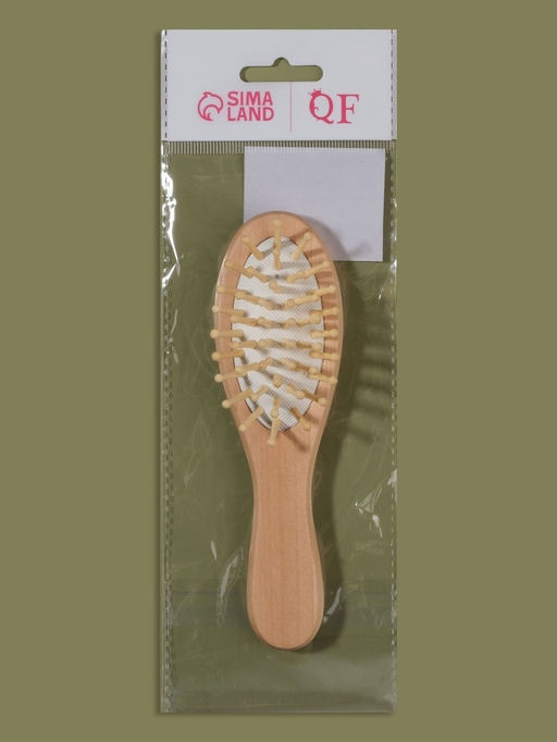 Цена за 2 шт. Расчёска - мини массажная, деревянная, 4.5×15.5 см