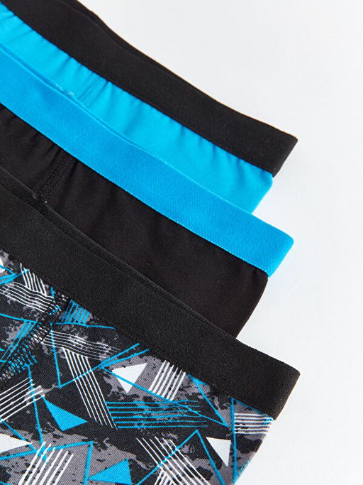 Bask?l? Erkek ?ocuk Boxer 3l? - Waikiki фото 3