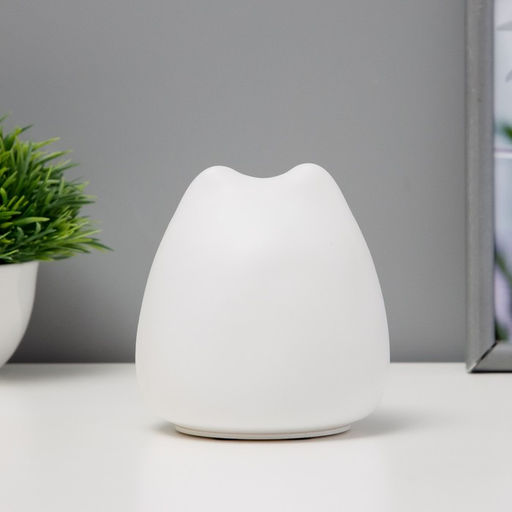 Фигурка световая RISALUX «Антистресс мякиш кошечка», LED-ночник, RGB, от батареек, 3×ААА, 9.5×9.5×10.5 см