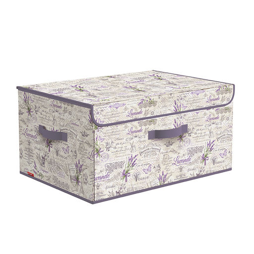 VAL LV-BOX-DDL Короб стеллажный с откидной стенкой, с крышкой, 58*32*28 см, LAVANDE, шт - Valiant фото 2