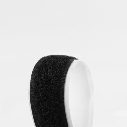 Цена за 2 шт. Липучка на клеевой основе, 20 мм, 100±5 см, чёрная