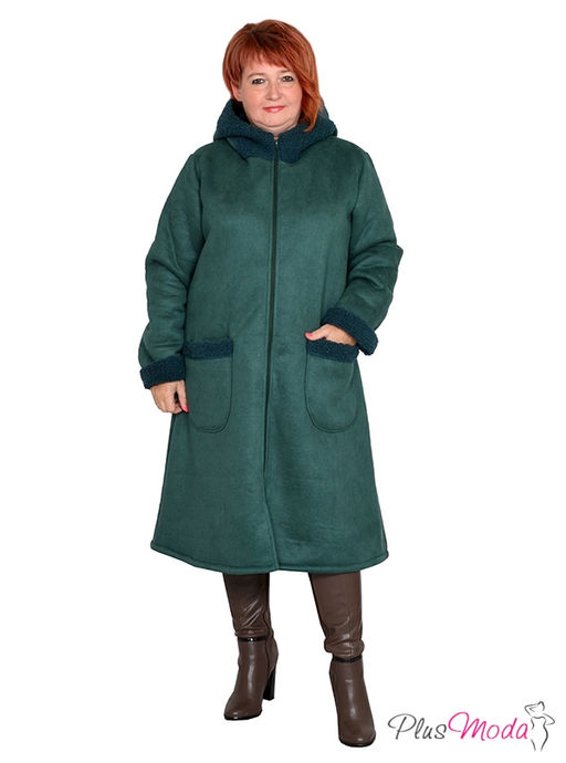 Жакет-дубленка Модель №1313 размеры 44-84 - Plusmoda фото 2