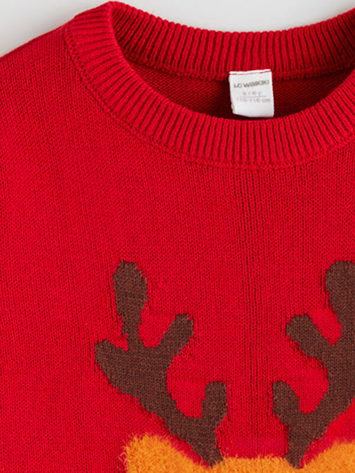 Y?lba?? Temal? Erkek ?ocuk Triko Kazak