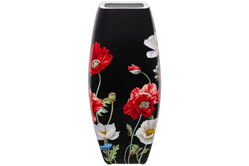 Ваза 3,15 л 12,5*12,5*30 см Маки на черном квадрат, NEW BONE CHINA - Elan gallery фото 7