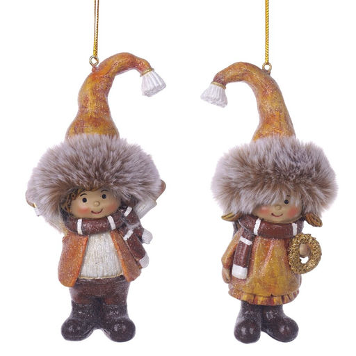 Фигурка декоративная подвесная "Дети", L6 W5 H13 см, 2в.