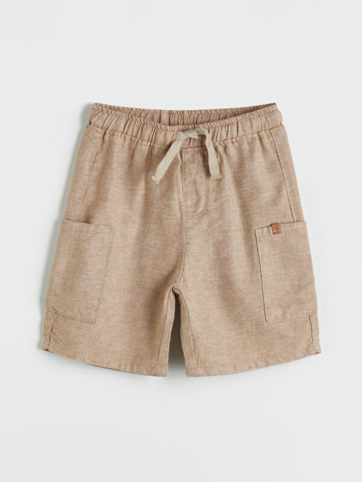 Beli Lastikli Erkek ?ocuk Cepli Keten ?ort