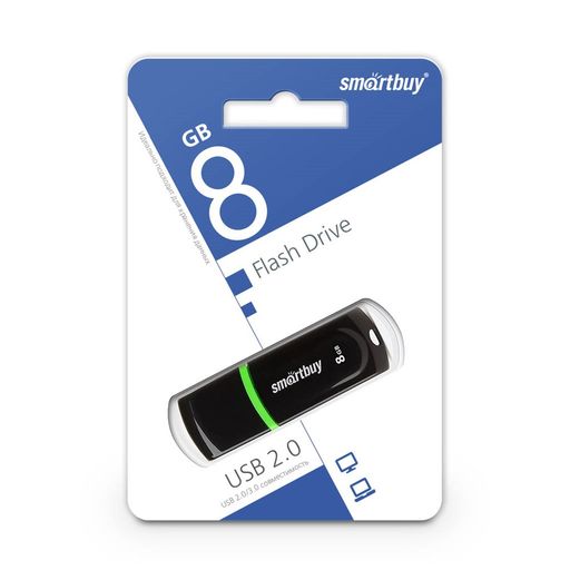 Флеш-накопитель 8Гб "Smartbuy Paean Black" (SB8GBPN-K)