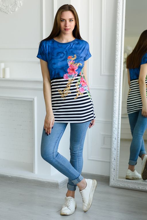 Туника женская из вискозы Гера синий - Амадэль фото 7