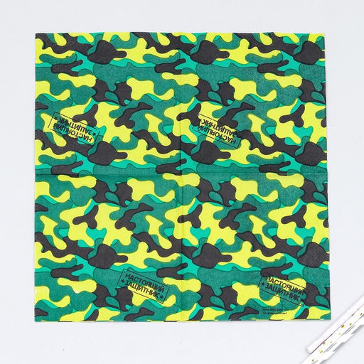 Салфетки бумажные «Настоящий защитник», 25×25 см, набор 20 шт.