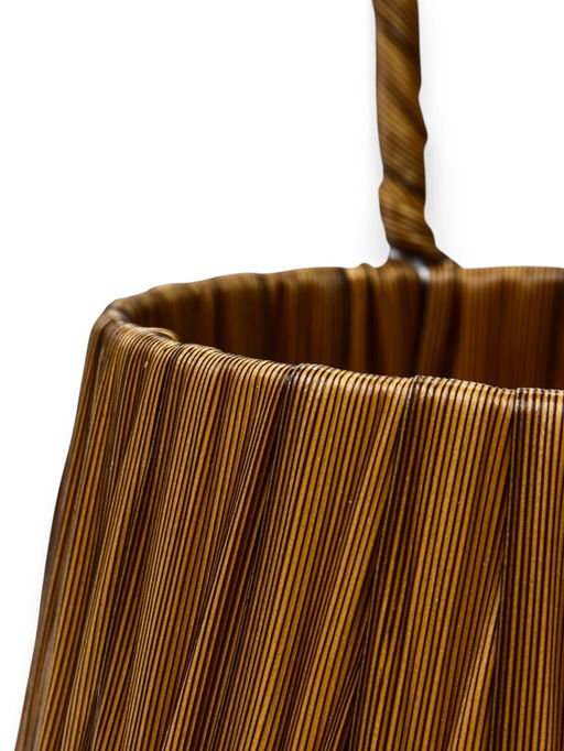 Корзина плетёная для хранения, 10×10×10 см, ручка h=10 см, пластиковая, коричневая, Greengo