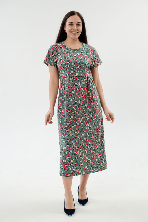 Платье женское из кулирки Миранда цветик макси - Амадэль фото 8