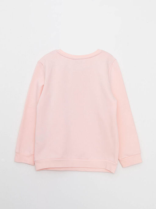 Bisiklet Yaka Bask?l? Uzun Kollu K?z ?ocuk Sweatshirt - Waikiki фото 2