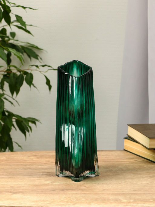 Ваза «Мэнди», 28.5×17 см, стекло, зелёная