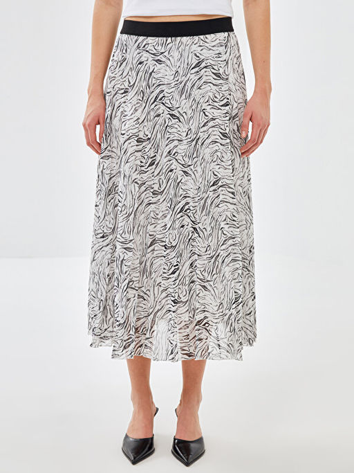 Beli Lastikli Desenli Kad?n ?ifon Etek