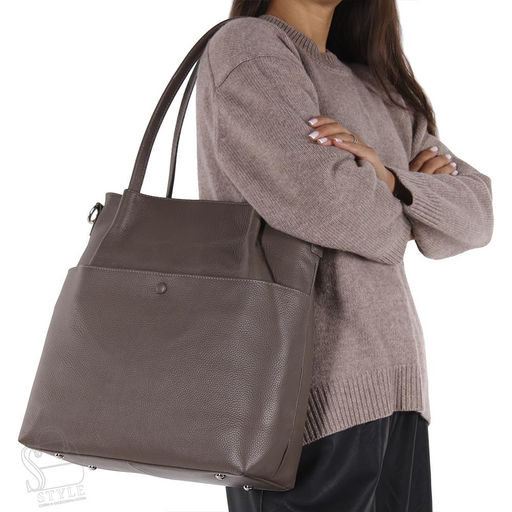 Сумка женская кожаная 8509VG gray Vitelli Grassi  в Новосибирске