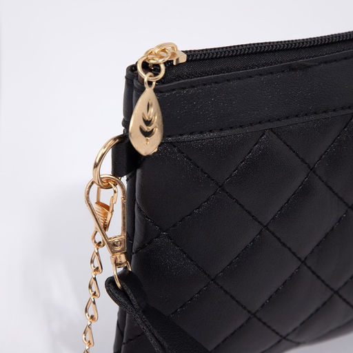 Сумка-клатч на молнии, цвет чёрный - Simaland фото 5