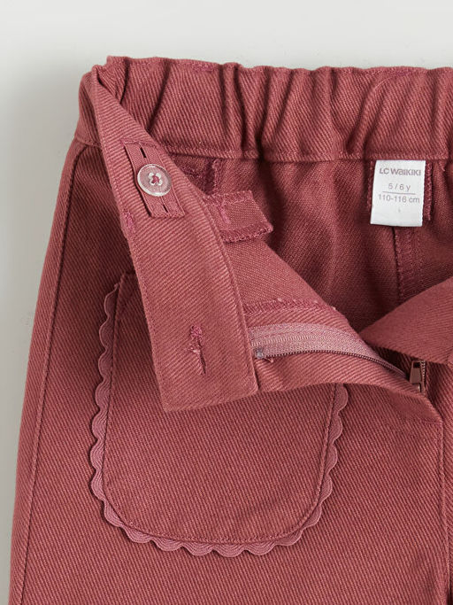 Beli Ayarlanabilir Lastikli K?z ?ocuk Pantolon