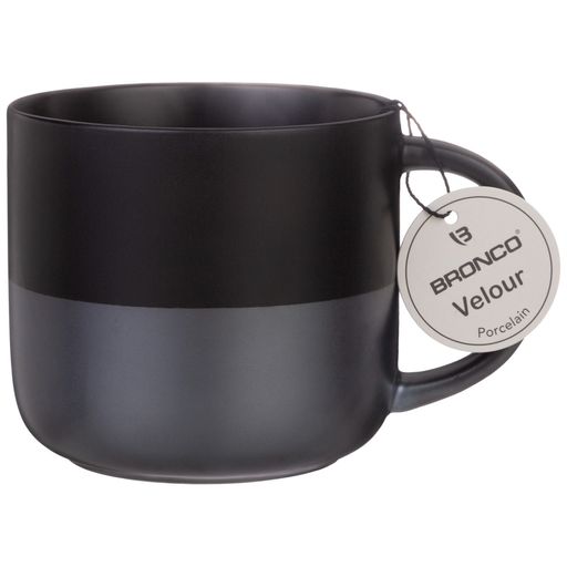 Кружка Bronco Velour 440 мл черная набор 4 шт  фото 2