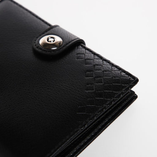 Портмоне мужское 3 в 1 на магните, для купюр, автодокументов и паспорта, цвет чёрный - Simaland фото 3