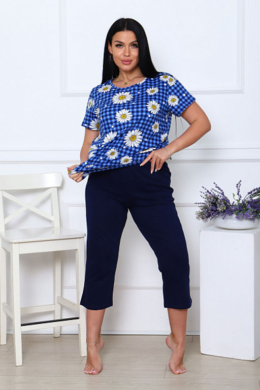 Костюм с бриджами, синий клетка (891-3) - Плиона фото 5