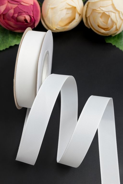 Лента репсовая 2 см*20 ярд 1 сорт (молочный №42) SF-1723 - Больше подарков фото 2