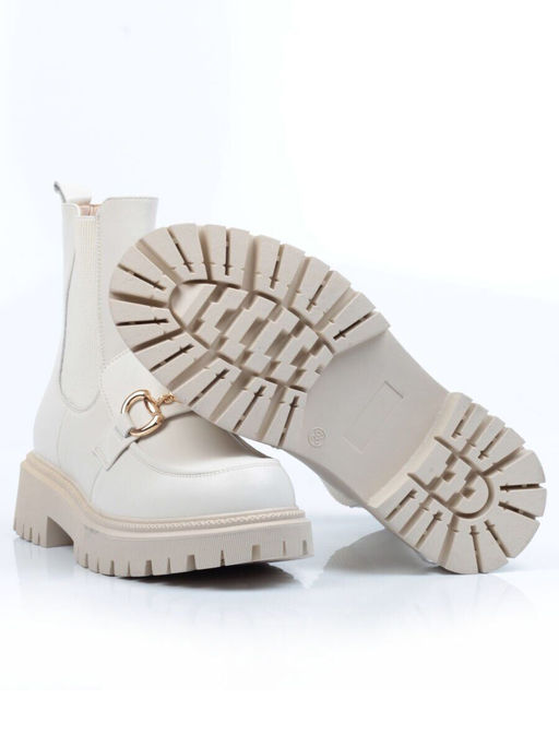 01-5273-2 WHITE Ботинки демисезонные женские (натуральная кожа, байка)