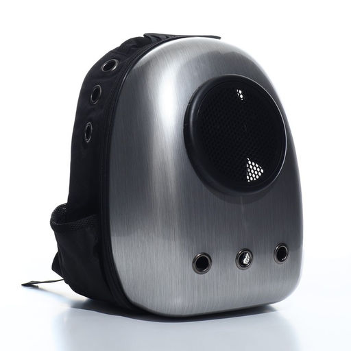 Рюкзак для переноски животных с окном для обзора, 32 х 25 х 42 см, серебристый - Пижон фото 8