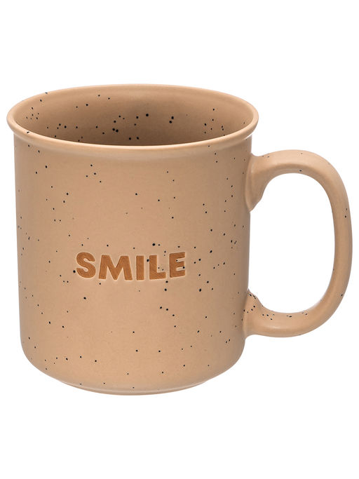 Кружка 550 мл 14*10*11см Улыбайся, бежевая, фарфор - Elan gallery фото 9