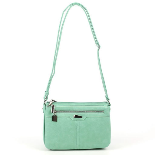 Женская сумка через плечо с тремя отделениями 87008 Бирюза - Cidirro фото 2