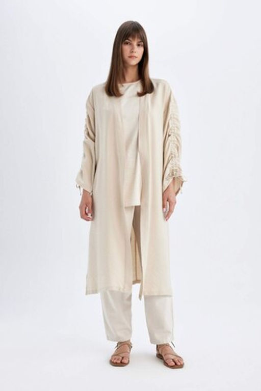 Relax Fit Degrade Hakim Yaka Uzun Kollu Kimono - Defacto фото 2