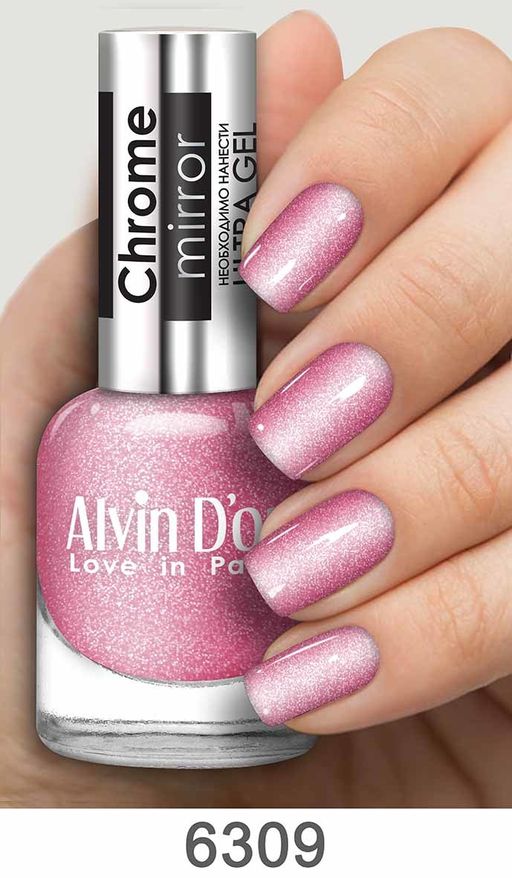 Alvin Dor Лак для ногтей Chrome mirror тон 6309 15мл