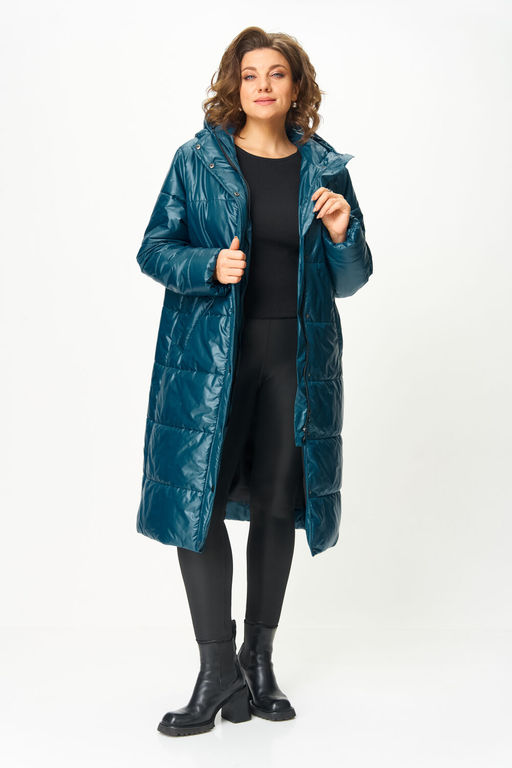 Пальто Anastasia Mak 1026 морская волна фото 2