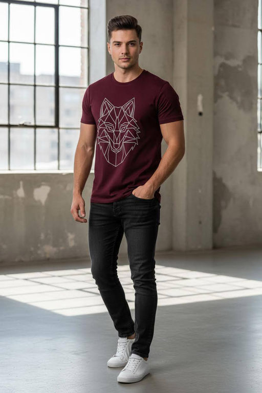 KM1881 Футболка (хлопок) БУРГУНДИ