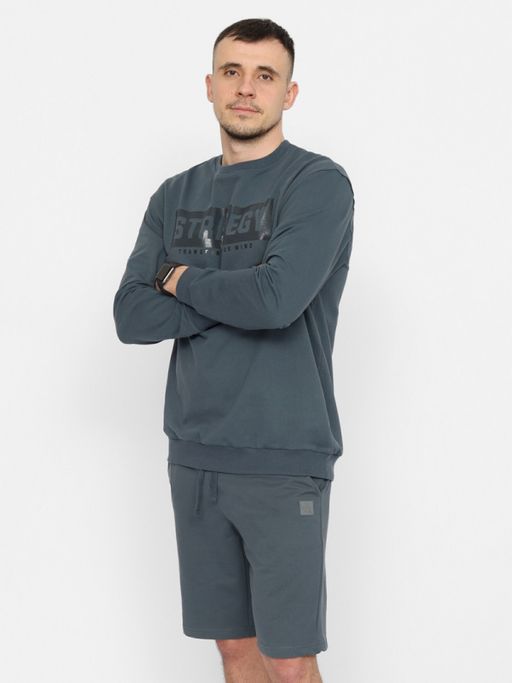 CRB wear / FSMM 60238-48 Джемпер мужской,темно-серый/Ex.Cherubino