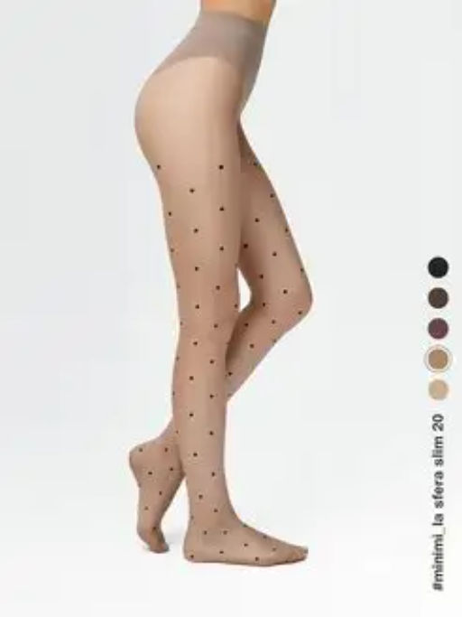 Колготки Minimi LA SFERA SLIM 20 (колготки в средний горошек) - mineral