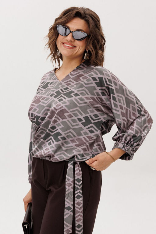 Блуза ANELLI 1662 ромбовидные холмы