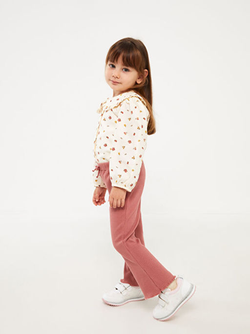 Beli Lastikli Basic K?z Bebek Tayt Pantolon