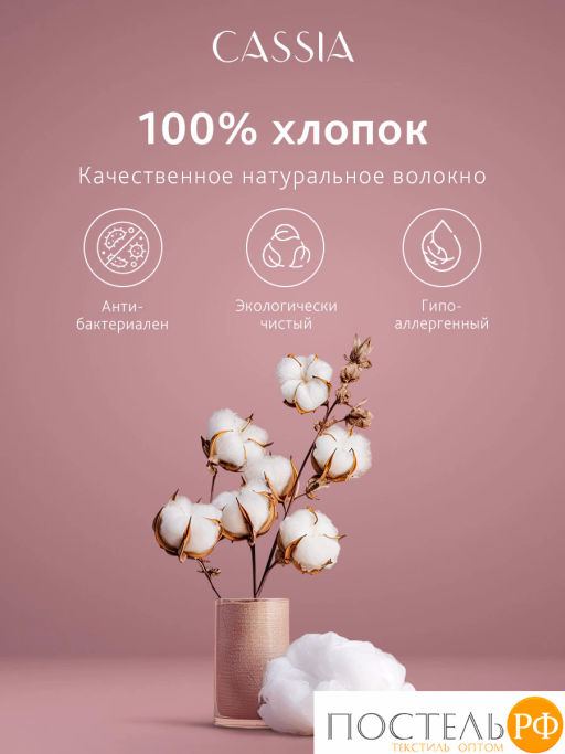 Простыня CASSIA ЛЮКС Страйп сатин хлопок-сатин бел.  фото 3