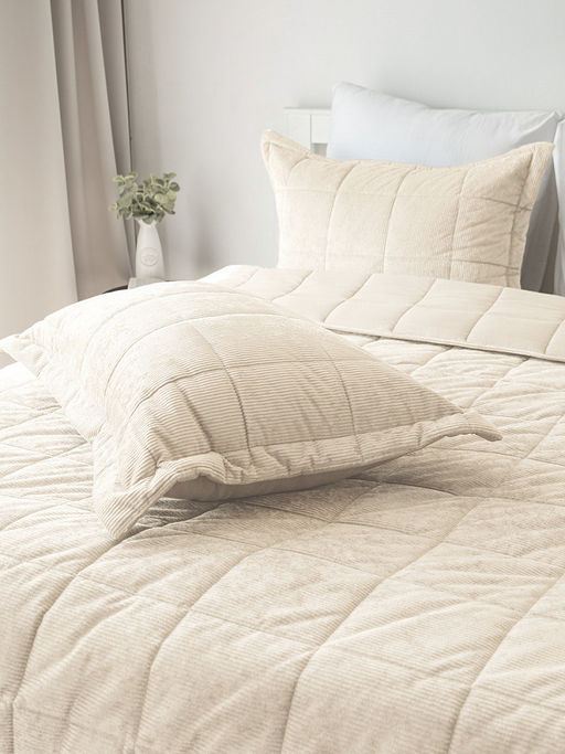 Наволочки декоративные вельвет 50x70 (2шт) молочный