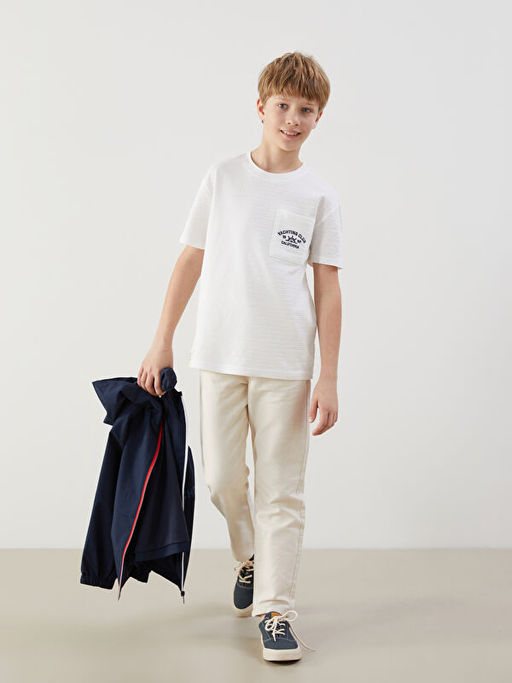 Beli Lastikli Keten Kar???ml? Erkek ?ocuk Pantolon