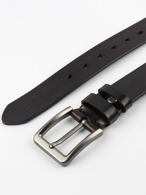 Мужской кожаный ремень Dierhoff ДРК 3056/1-40 Коричневый - Sergio valentini фото 9