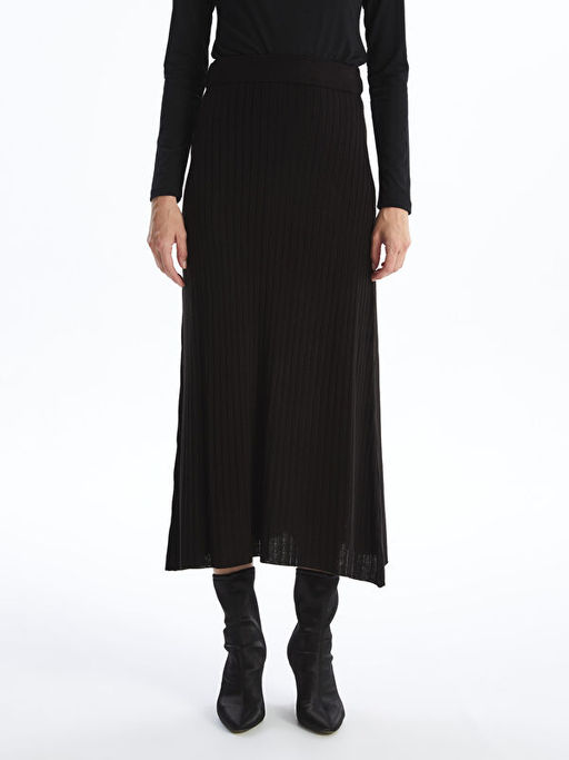 Beli Lastikli Kad?n Triko Etek