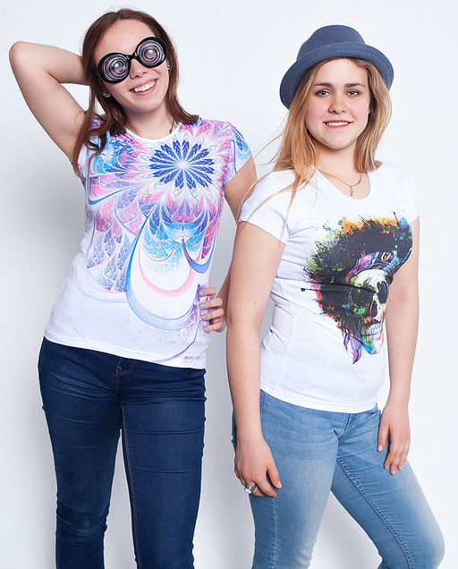 Футболка женская Hippy Skull - Good фото 2