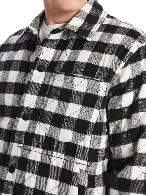 Regular Fit Uzun Kollu Ekose Erkek G?mlek Ceket