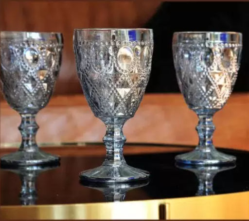 Набор бокалов для вина Dubai, голубой, 0,4 л, 4 шт - Anna lafarg фото 4