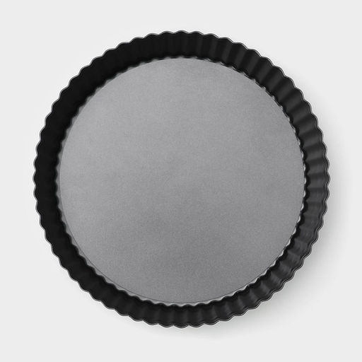 Форма для выпечки Доляна «Жаклин. Рифлёный круг», 24×5 см, разъёмная, антипригарное покрытие, чёрная