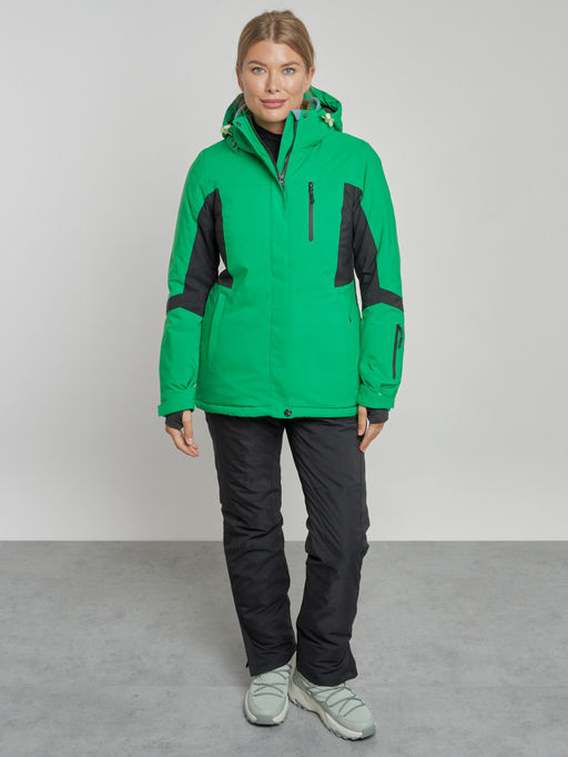 Горнолыжный костюм женский зимний зеленого цвета 03105Z - Chunmai фото 5